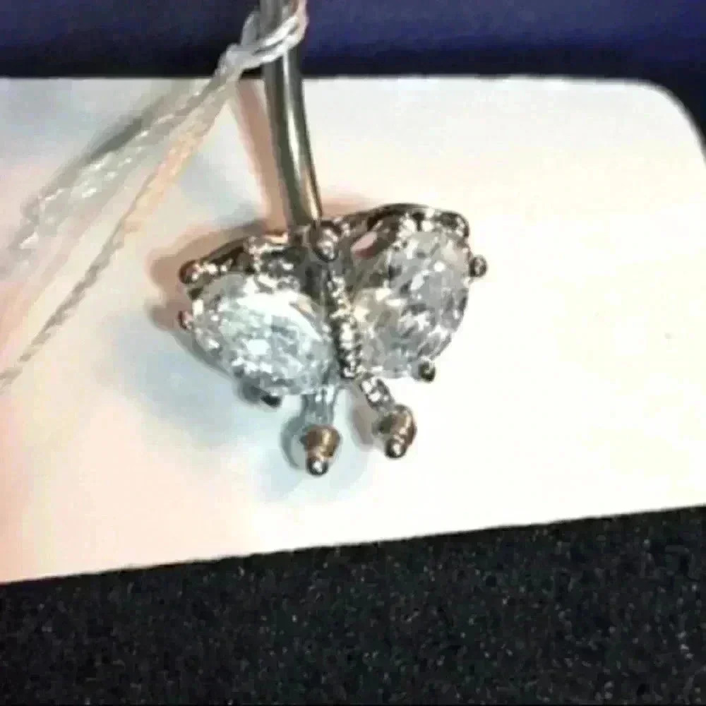 Butterfly belly ring